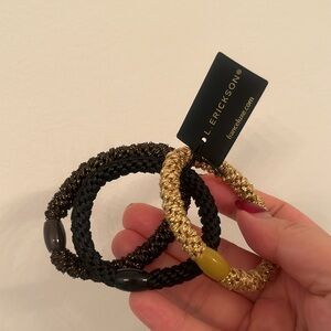 L.Erickson Hair Ties 3pc Set New w tag! Grab & Go Ponytail Holders